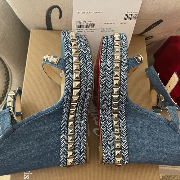 Christian Louboutin cataclou 140 Jean wedge - Picture 5 of 10